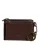 Bruine leren ritssluiting logo sleutelhanger muntenportemonnee sleutelhanger portemonnee