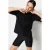 TRENDYOLMİLLA Dames Zwart Effen Kort Relaxed fit T-shirts