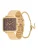 CLUSE Analoog horloge ‘La Tétragone’  goud / bordeaux