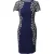 Diane Von Furstenberg Koningin Tilda-jurk in marineblauwe viscose