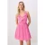 TRENDYOLMİLLA Dames Roze Effen Kort / Mini Mouwloos Skater Jurken
