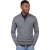 Thomas Maine trui half zip effen antraciet normale fit