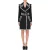 Moschino Gabardine Trench Coat Crochet Details Black