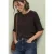 T-shirt met korte mouwen, ronde hals en ruches