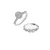 Dames Duo Brilliant Ring Set in 925 Sterling Zilver BIAN024