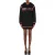 Moschino Crochet Details Organic Fleece Dress Black