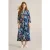 White Stuff Rua Jersey Shirt Dress Blue Print