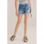 WE Fashion Blue Ridge denim straight short medium blue denim
