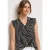 Chiffon bloes met gespleten hals