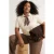 Trendyol Curve Dames Ecru Colorblock Kort Getailleerd Grote maten Blouses