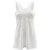 Elegante witte mouwloze top met geplooide voorkant en subtiele versieringen.