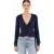 Geribd gebreid vest met ceintuur