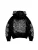Kleidermafia Sweatshirt ‘Oversize Carpet Pattern Hoodie – Black and Anthracite’  zwart