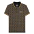 Lambretta Heren SS25 Geometrisch Poloshirt (Zwart/Goud)
