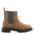Mango Kids leren enkelboots met profielzool – bruin