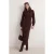 Trendyol Modest Dames Bruin Effen Maxi Lang Bodycon Modest Jurken