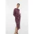 MAMALICIOUS zwangerschaps midi jurk donkerrood/roze