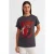 Dames Katoenen Geprinte Rundhals T-Shirt