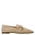 Manfield – Dames – Beige leren loafers met gouden chain –