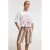 Refined Department regular waist jort met dierenprint bruin