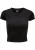Urban Classics Damen T-Shirt Ladies Short Velvet Tee Black-XS