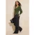 TRENDYOLMİLLA Dames Kaki Effen Lang Getailleerd Blouses