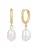 Lulu & Jane Oorbellen  goud / wit