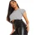 Missy Empire Dames/Dames Gebreide Gewatteerde Top (Grijs)