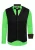 Set van 3 overhemden met vest en stropdas