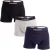 Lyle & Scott Heren Devon Boxershorts (Set van 3) (Zwart/Grijs)