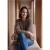 Blouse met lange mouwen, ronde hals en smockdetails