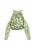 aleida Blouse  jade groen / lichtgroen / oranje / wit