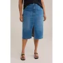 WE Fashion Curve denim spijkerrok medium blue denim