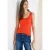 Cecil Dames Basic top in effen kleur in Oranje