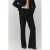 Mango regular waist flared broek – zwart