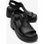 Romina Leren Platform Sandaal