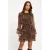 Morgan mini jurk met panterprint multi