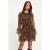 Morgan mini jurk met panterprint multi