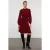 TRENDYOLMİLLA Dames Bordeaux Effen Kort / Mini Lang Zakelijk A-lijn Jurken