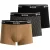 Boss Heren Bodywear Logo Boxershorts (Set van 3) (Zwart/Beige)