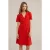 We Fashion Jurk Midi Fire Red