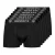 Henleys Heren McBlacken Boxershorts (Set van 7) (Zwart)