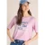 Cecil Dames Shirt met boothals en tekst in Roze