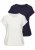 VIVANCE Shirt  blauw / offwhite