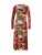 Derhy Jurk ‘DAPHNE ROBE’  pastelblauw / roestbruin / lichtoranje / zwart