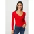 Morgan ribgebreide top rood