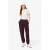 Lacoste high waist regular fit broek – donkerrood