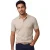katoenen Gentiluomo poloshirt beige normale fit gemeleerd