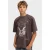 Redefined Rebel T-shirt met print – donkergrijs