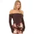 I Saw It First Dames-top met gedraaide pas en lange mouwen (Bruin)